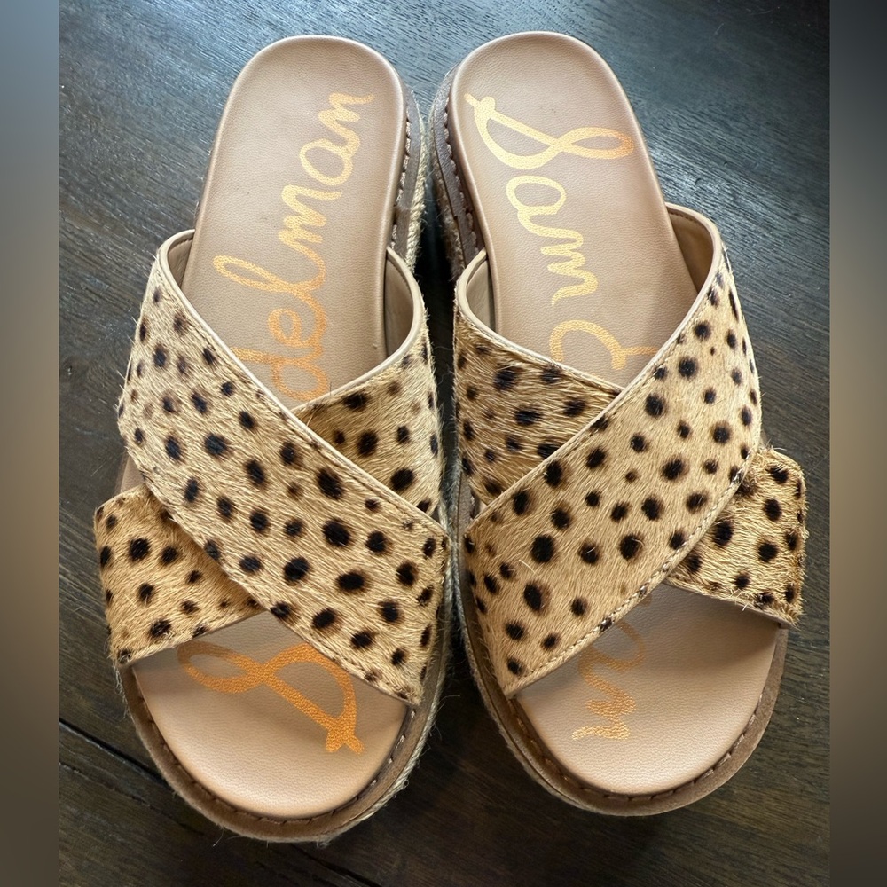 Sam Edelman Korina Cheetah Print Platform Slide.
